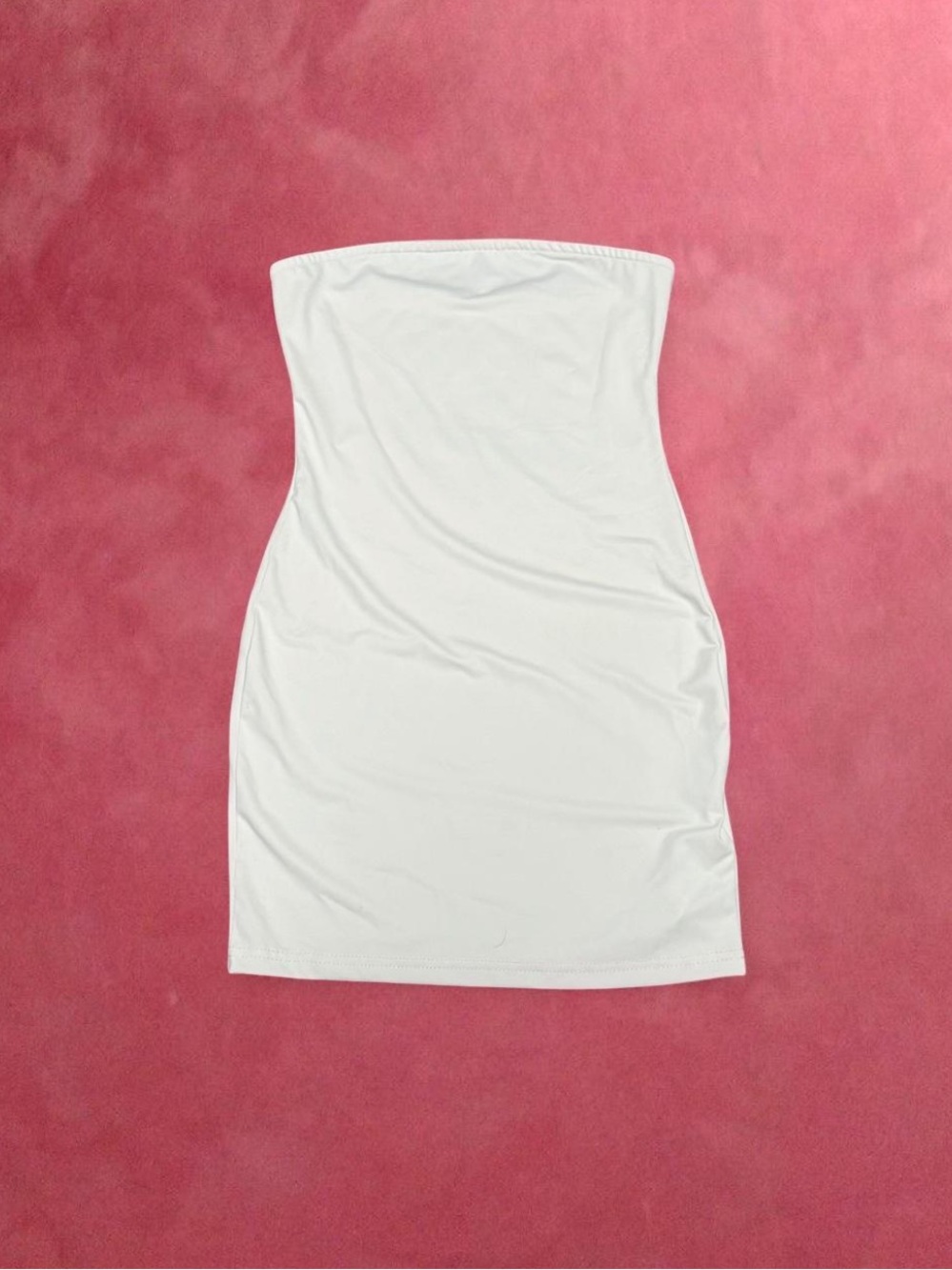 Missguided Strapless White Bodycon Mini Dress